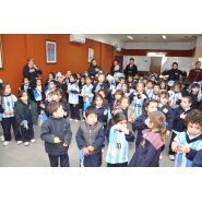 Festejos por el Día de la Bandera con los niños de Jardín